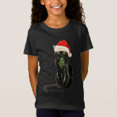 Black Cat Bombay Breed kerstkerstkerstkerstkerstke T-shirt (Voorkant)