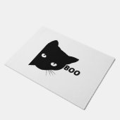 Black cat boo Halloween gift cats Deurmat (Schuin)