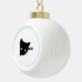 Black cat boo Halloween gift cats Keramische Bal Ornament (Rechts)