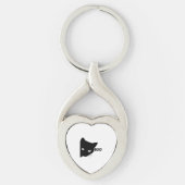 Black cat boo Halloween gift cats Sleutelhanger (Voorkant)