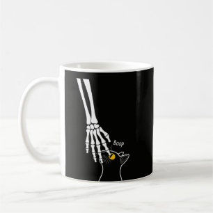 Black Cat Boop – Skelet Hand Gotische Kunst Koffiemok