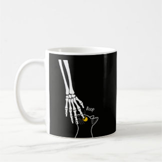 Black Cat Boop – Skelet Hand Gotische Kunst Koffiemok