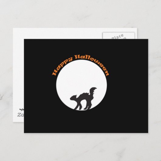 Black Cat Briefkaart (Voorkant / Achterkant)