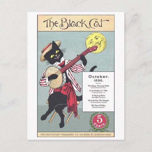 Black Cat Briefkaart (Voorkant)