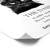 Black Cat bruiloft handtekening Drink teken Poster (Hoek)