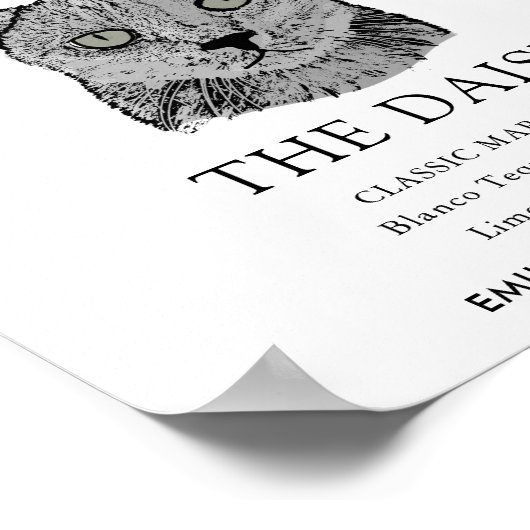 Black Cat bruiloft handtekening Drink teken Poster (Hoek)