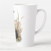 Black Cat Butterflies Latte Mok (Rechts)