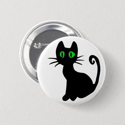 Black Cat Button (Voorkant /achterkant)