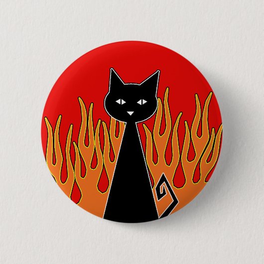 Black Cat Button (Voorkant)