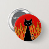 Black Cat Button (Voorkant /achterkant)