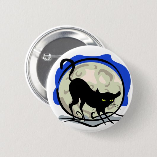 Black Cat Button (Voorkant /achterkant)