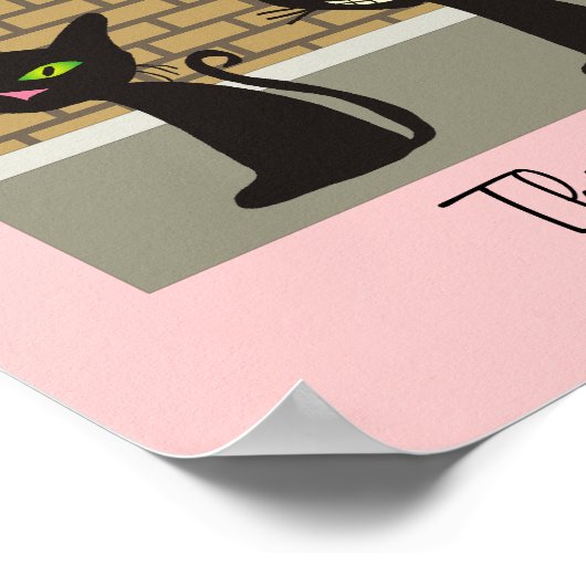 Black Cat Canvas Art "Three Amigos" Poster (Hoek)