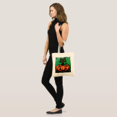 Black Cat Canvas tas (Voorkant (model))
