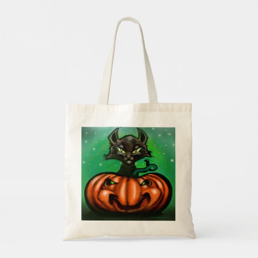 Black Cat Canvas tas (Achterkant)
