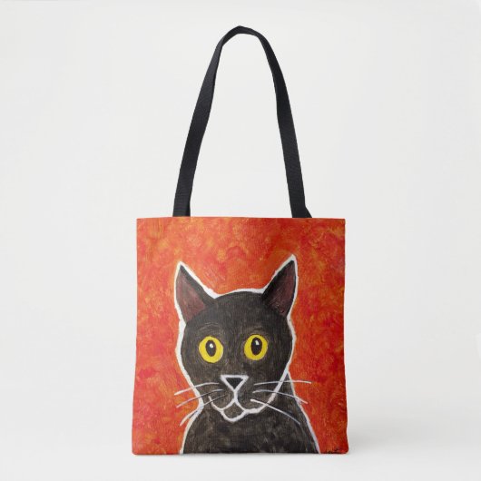 Black Cat Canvas tas (Voorkant)