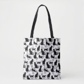Black Cat Canvas tas | Halloween Trick or treat Ba (Voorkant)