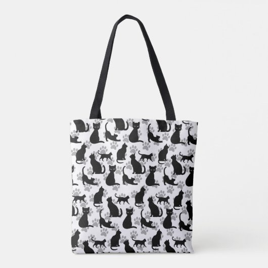 Black Cat Canvas tas | Halloween Trick or treat Ba (Achterkant)