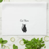 Black Cat Cartoon Beste Huisdier Moeder Theedoek (Gevouwen)