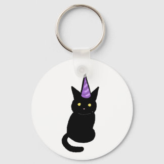 Black Cat Celebration  Keyring Sleutelhanger