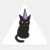 Black Cat Celebration Sticker (Voorkant)