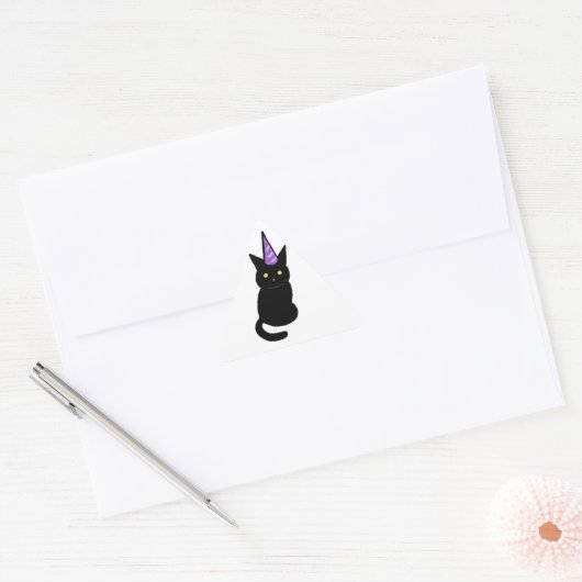 Black Cat Celebration Sticker (Envelop)