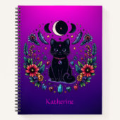 Black Cat Celestial Mystical Notitieboek (Voorkant)