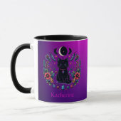 Black Cat Celestial Mystical Purple Pink Mok (Links)