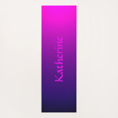 Black Cat Celestial Mystical Purple Pink Yogamat (Achterkant)