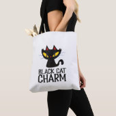 Black Cat Charm Halloween Tote Bag (Dichtbij)