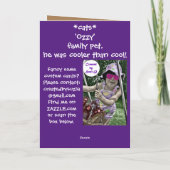 Black Cat Chilling-kaart Kaart (Achterkant)