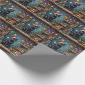 Black Cat Christmas Apothecary Magic Cadeaupapier (Hoek)