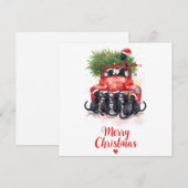 Black Cat Christmas for Cat Lovers Feestdagenkaart (Voorkant / Achterkant)