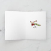 Black Cat Christmas Kaarten (Binnen)