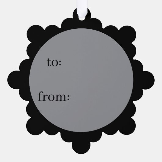 Black Cat Christmas Label en Ornament Kaart (Achterkant)