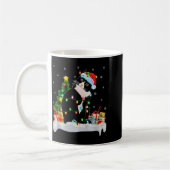 Black Cat Christmas Lights Santa Hat Black Cat Lov Koffiemok (Links)