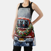 Black Cat Christmas Red Truck Holiday Schort (Insitu)