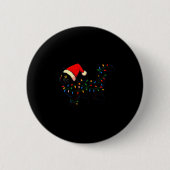 Black Cat Christmas Santa Hat Funny  Ronde Button 5,7 Cm (Voorkant)
