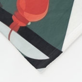 Black Cat Christmas Snow Holiday Fleece Deken (Hoek)