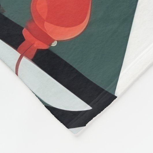 Black Cat Christmas Snow Holiday Fleece Deken (Hoek)