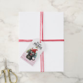 Black Cat Christmas voor kattenliefhebbers Cadeaulabel (Met Touw)