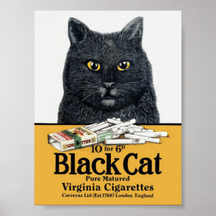 Black Cat Cigarettes Poster