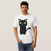 " Black Cat Clip Art Freeuse Cats Vector Real Clip T-shirt (Voorkant volledig)