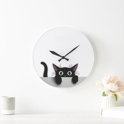 Black Cat Clock Grote Klok (Huis)