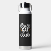 Black Cat Club Halloween-ontwerp Waterfles (Voorkant)