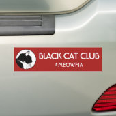 Black Cat Club Meowfia Bumpersticker (Op auto)