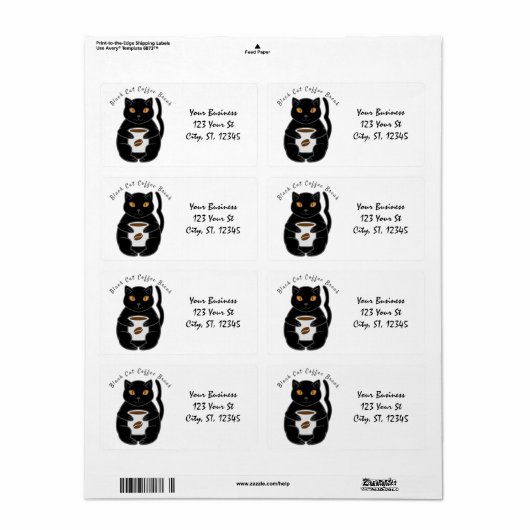 Black Cat Coffee Break Thunder_Cove Etiket (Full Sheet)