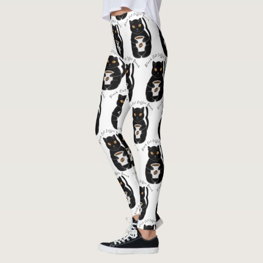 Black Cat Coffee Break Thunder_Cove  Leggings (Links)