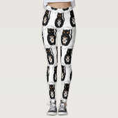 Black Cat Coffee Break Thunder_Cove  Leggings (Voorkant)