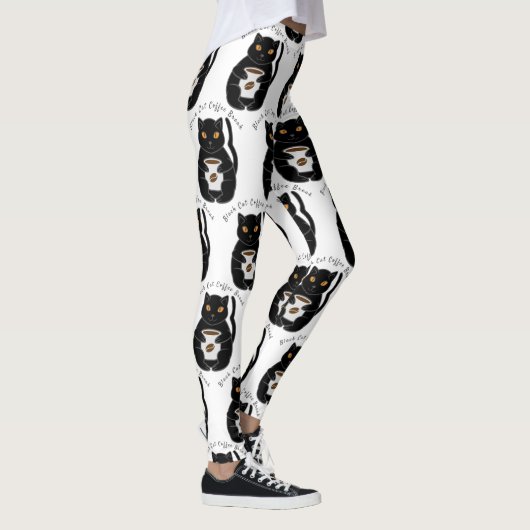Black Cat Coffee Break Thunder_Cove  Leggings (Rechts)