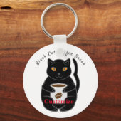 Black Cat Coffee Break Thunder_Cove Sleutelhanger (Voorkant)
